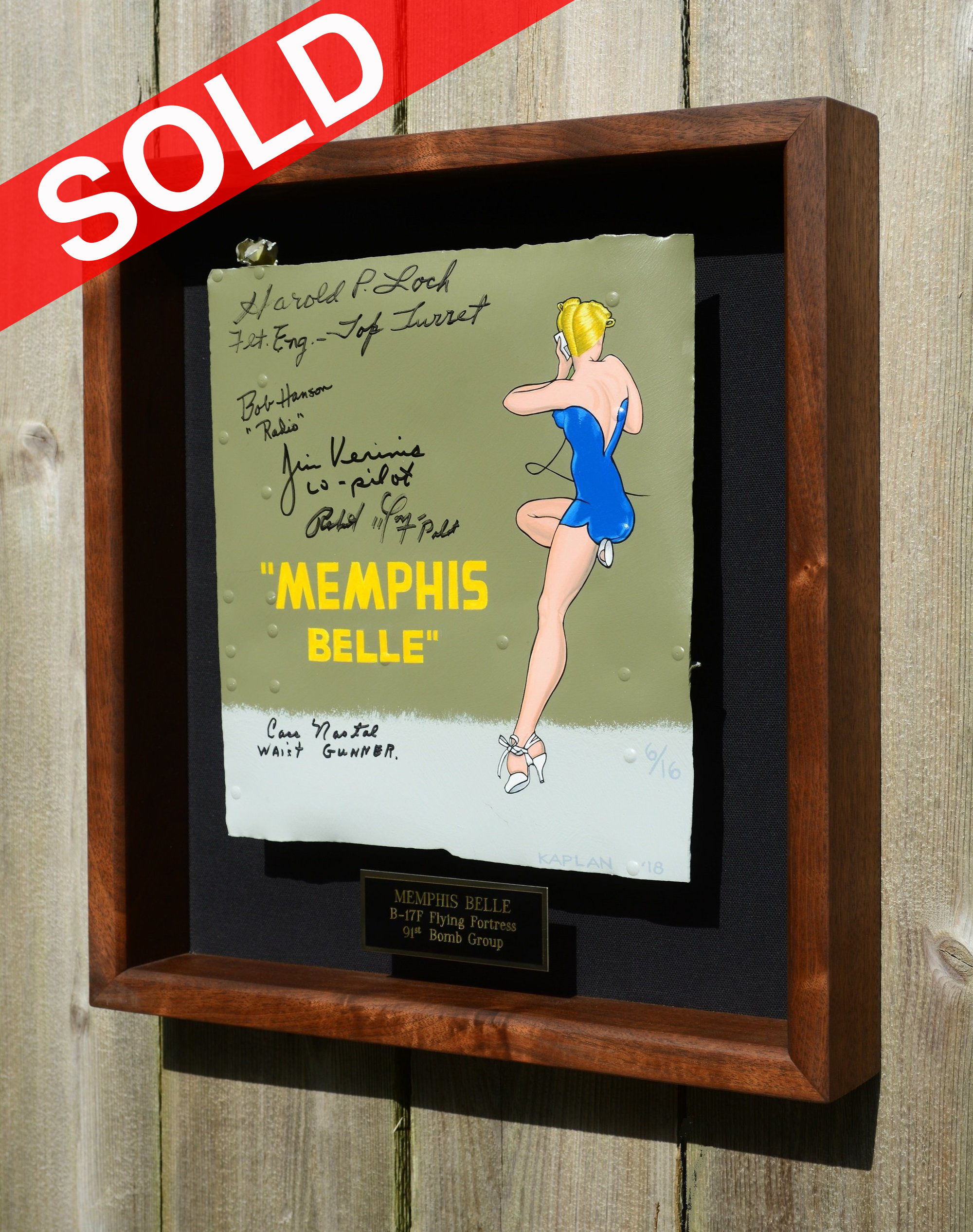 Robert Morgan & 4 Crew / MEMPHIS BELLE (10 remain)